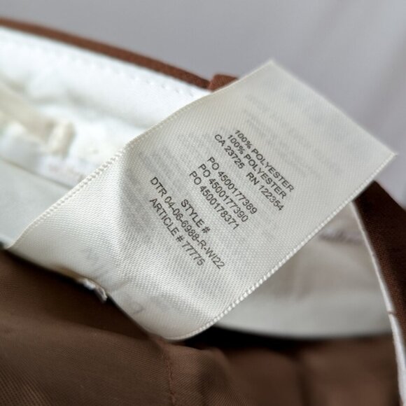 NWT WILFRED Effortless Pants Crepette Cognac Brown Wide Leg High Rise 00 ARITZIA - Picture 14 of 14